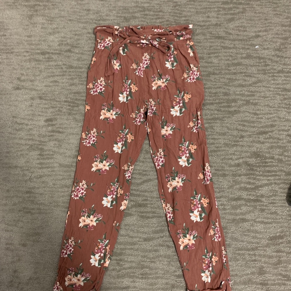 floral loose pants